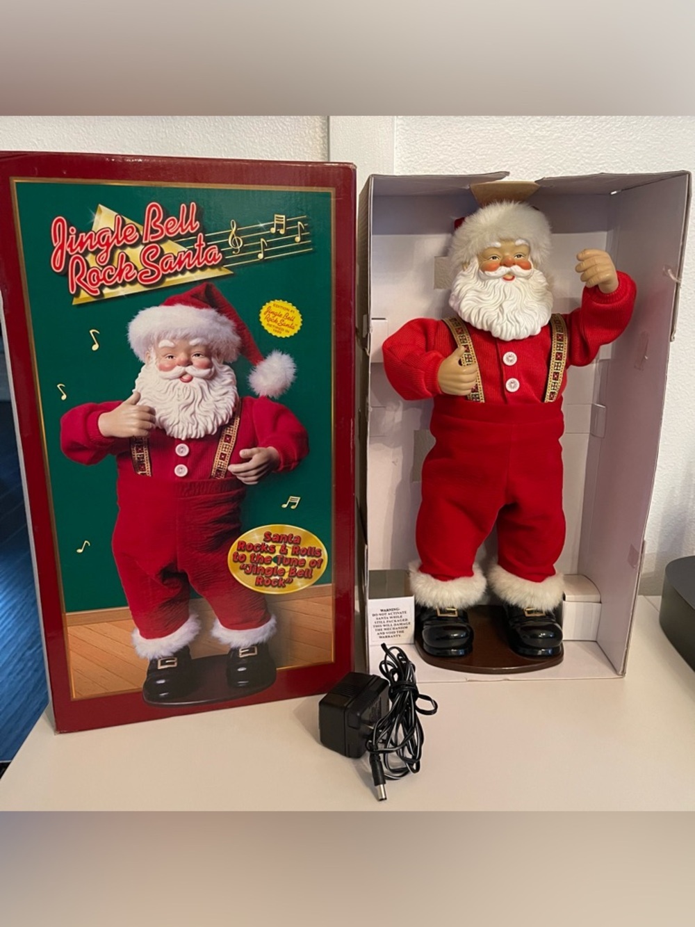 VTG Santa Claus Jingle Bell Rock 16" Singing Dancing 1998 Box Works 1st Edition - Picture 12 of 13